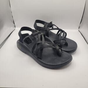 Black Chaco Sandals Watersport Strappy Toe Loop Casual Shoes Womens Size 7